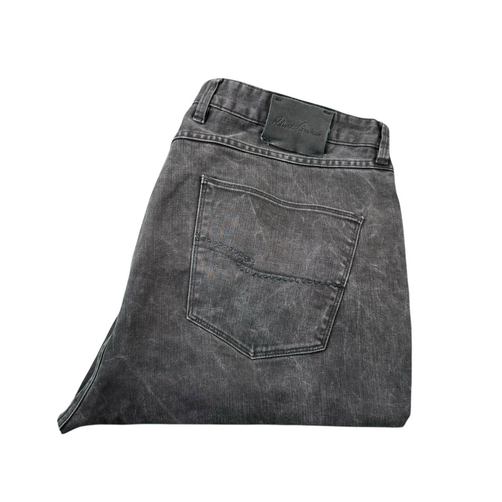 Robert Graham Kipling Tailored Fit Black Denim Men's Jeans Size 40x34